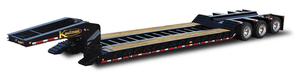 RGN (Removable Gooseneck) trailer used for heavy equipment transport